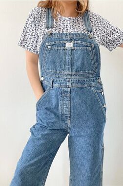 CALVIN KLEIN VINTAGE 90’s Y2K DENIM JEANS OVERALLS BIBS sz L